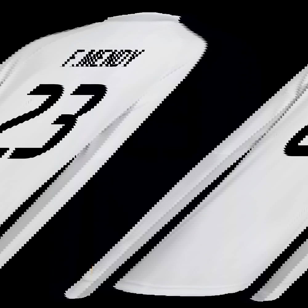 2025-2026 Real Madrid Long Sleeve Home Shirt (Kids) (F.Mendy 23)