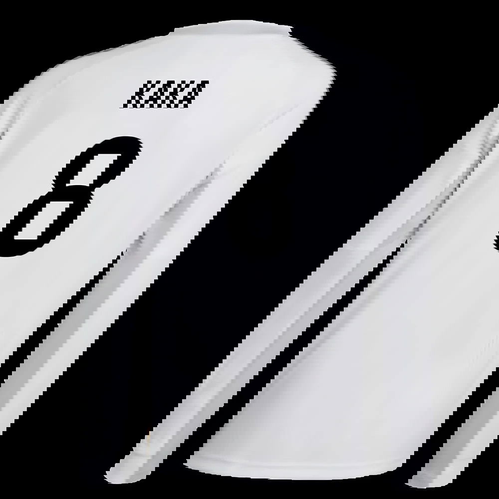 2025-2026 Real Madrid Long Sleeve Home Shirt (Kids) (Kaka 8)