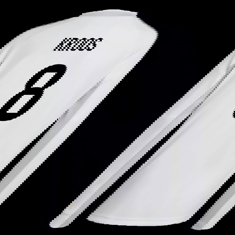 2025-2026 Real Madrid Long Sleeve Home Shirt (Kids) (Kroos 8)
