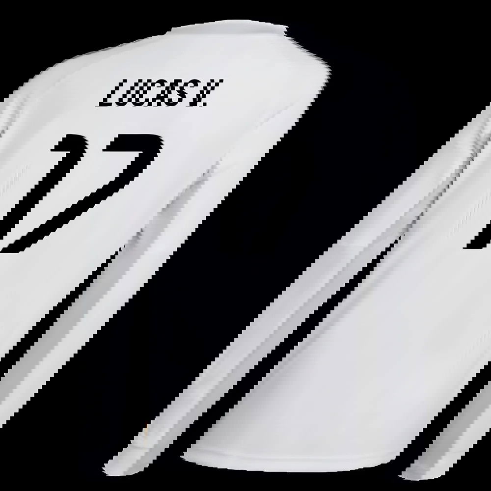 2025-2026 Real Madrid Long Sleeve Home Shirt (Kids) (Lucas V. 17)