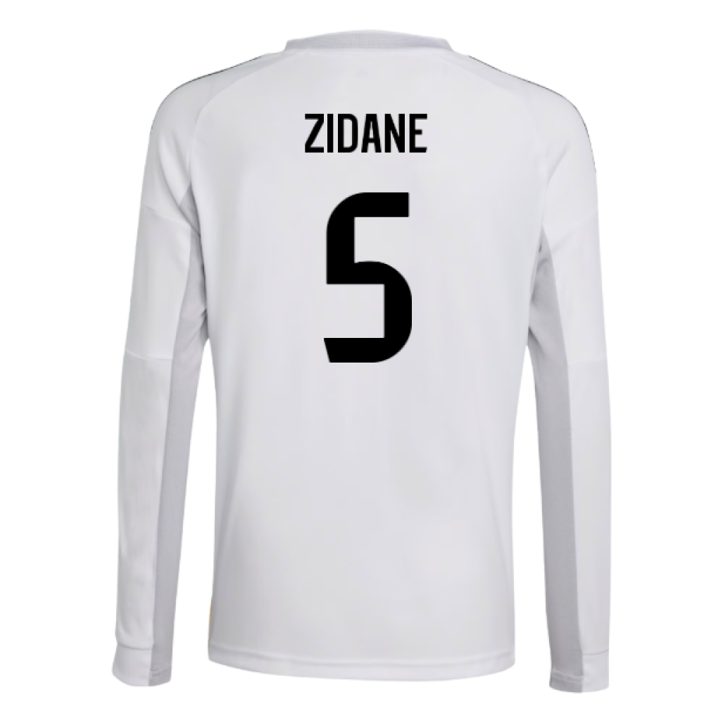 2025-2026 Real Madrid Long Sleeve Home Shirt (Kids) (Zidane 5)