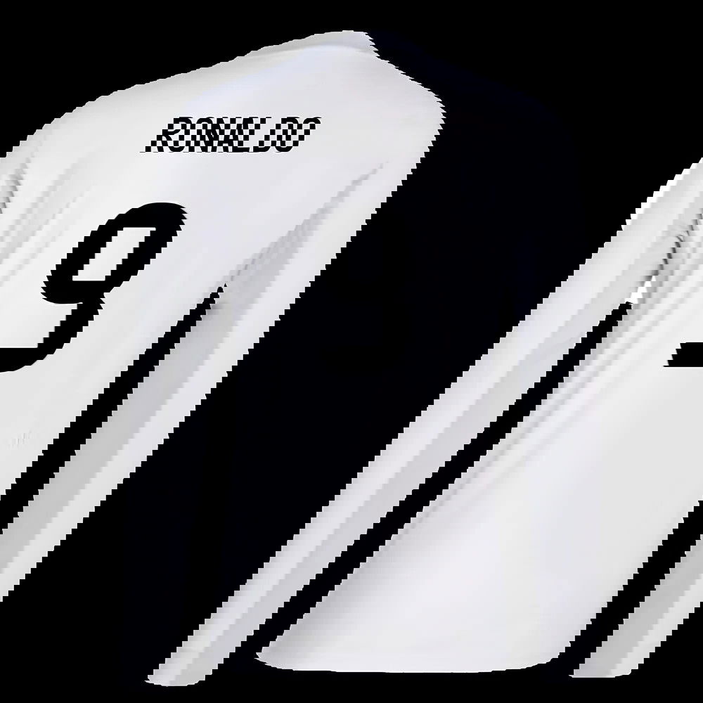 2025-2026 Real Madrid Long Sleeve Home Shirt (Ronaldo 9)