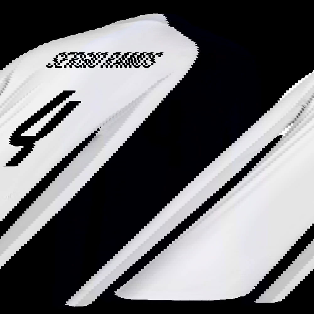 2025-2026 Real Madrid Long Sleeve Home Shirt (Sergio Ramos 4)