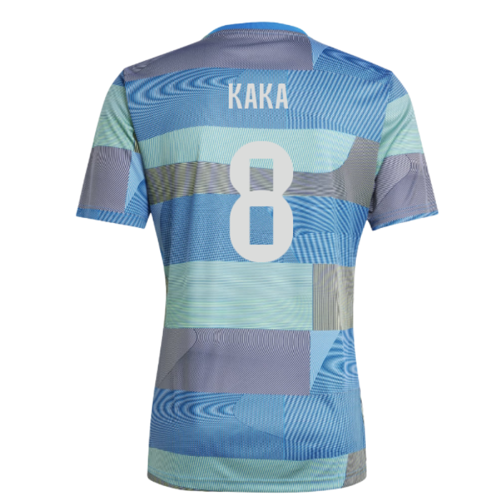 2025-2026 Real Madrid Pre-Match Shirt (Blue) (Kaka 8)