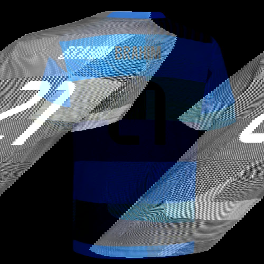 2025-2026 Real Madrid Pre-Match Shirt (Blue) - Kids (Brahim 21)