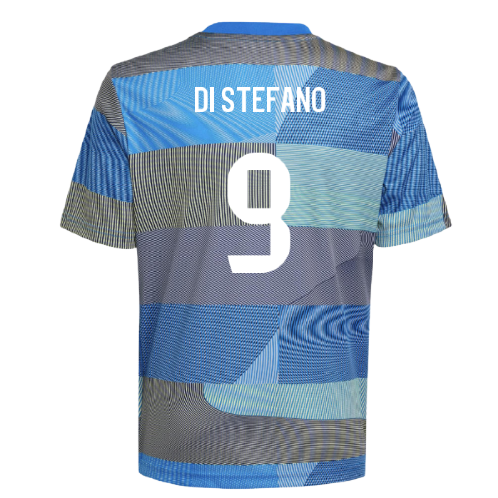 2025-2026 Real Madrid Pre-Match Shirt (Blue) - Kids (Di Stefano 9)