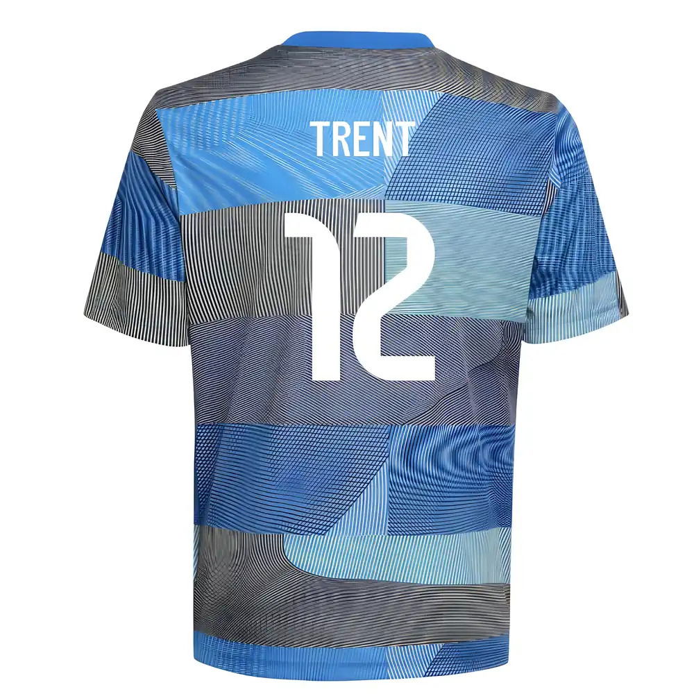 2025-2026 Real Madrid Pre-Match Shirt (Blue) - Kids (Trent 12)