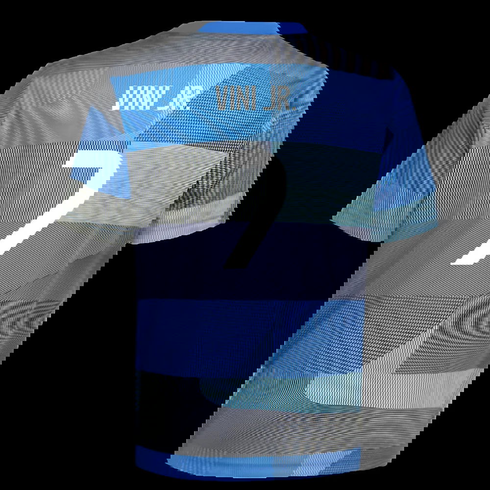 2025-2026 Real Madrid Pre-Match Shirt (Blue) - Kids (Vini Jr. 7)