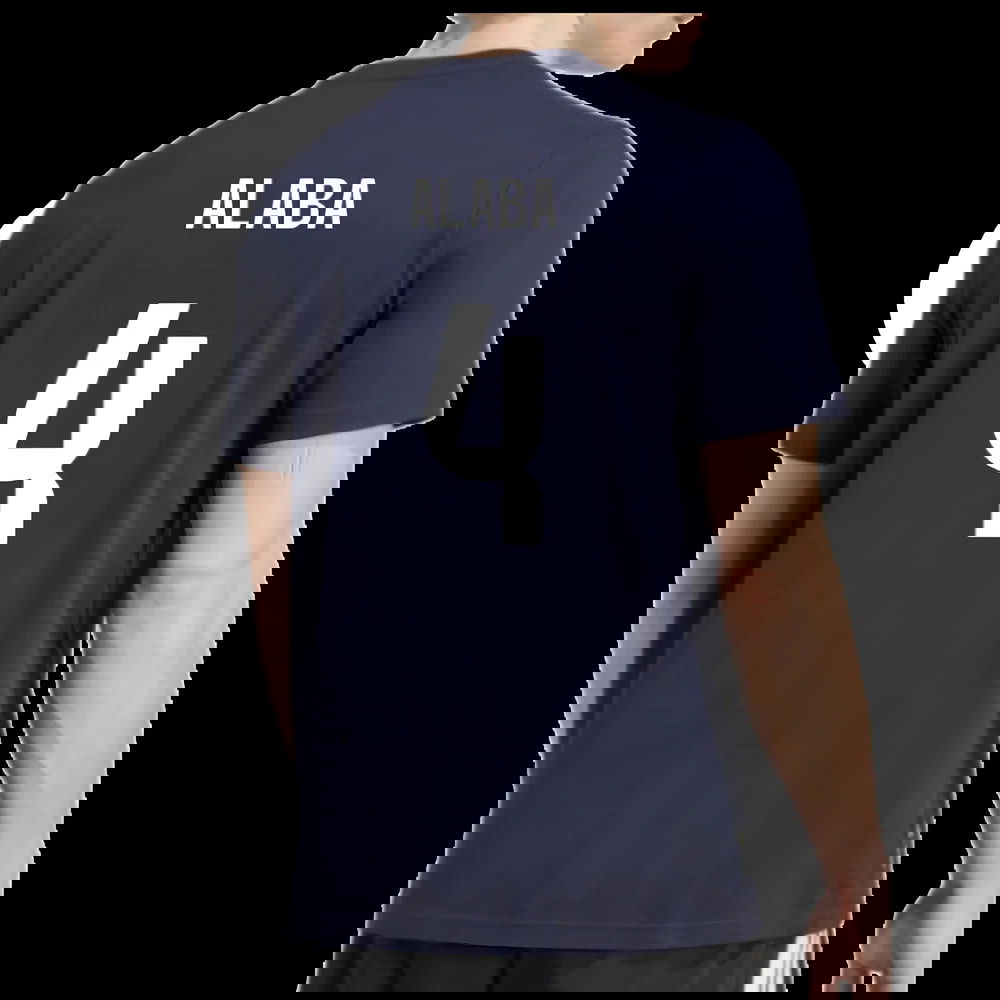 2025-2026 Real Madrid Seasonal Graphic Tee (Legend Ink) (Alaba 4)