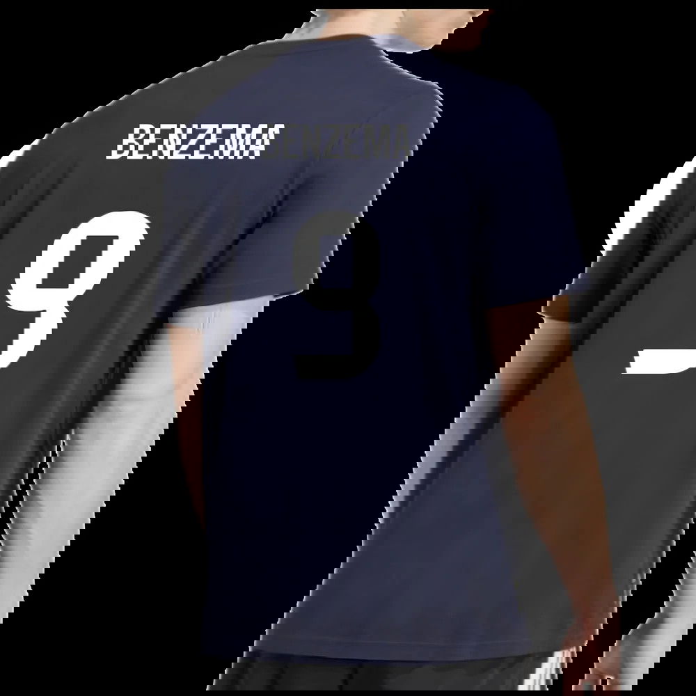 2025-2026 Real Madrid Seasonal Graphic Tee (Legend Ink) (Benzema 9)