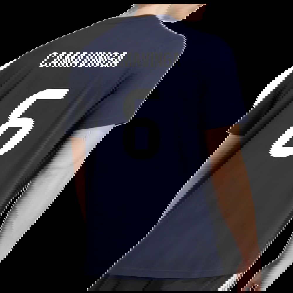 2025-2026 Real Madrid Seasonal Graphic Tee (Legend Ink) (Camavinga 6)