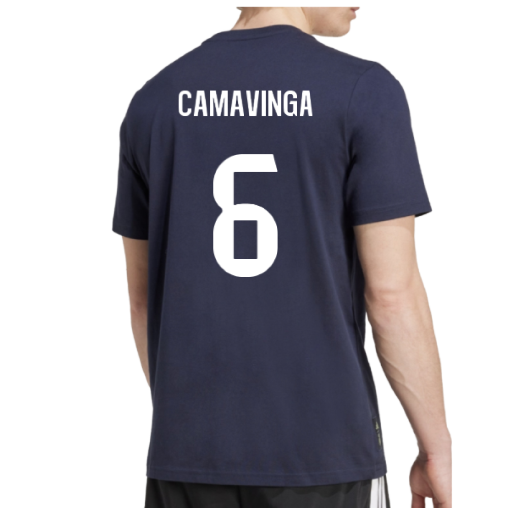 2025-2026 Real Madrid Seasonal Graphic Tee (Legend Ink) (Camavinga 6)