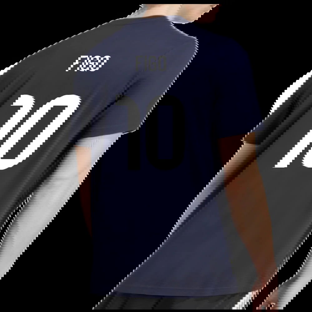 2025-2026 Real Madrid Seasonal Graphic Tee (Legend Ink) (Figo 10)