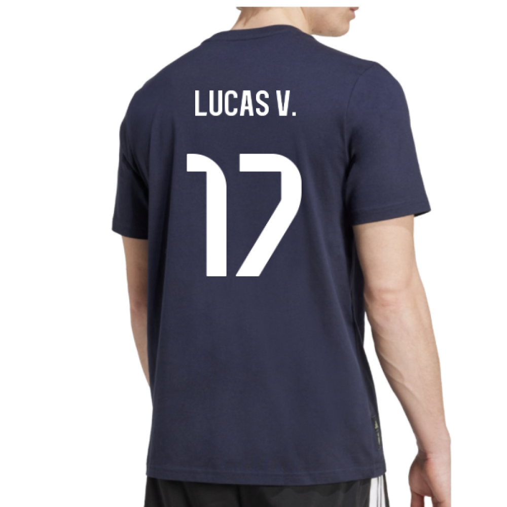 2025-2026 Real Madrid Seasonal Graphic Tee (Legend Ink) (Lucas V. 17)