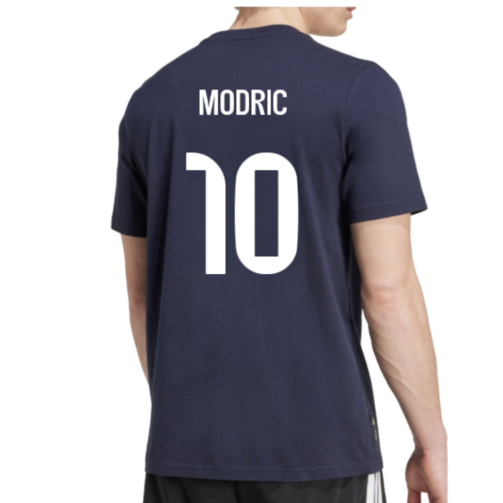 2025-2026 Real Madrid Seasonal Graphic Tee (Legend Ink) (Modric 10)
