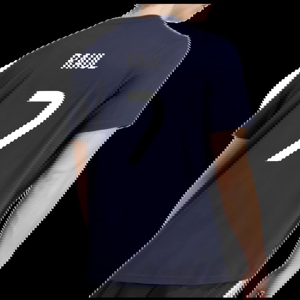 2025-2026 Real Madrid Seasonal Graphic Tee (Legend Ink) (Raul 7)