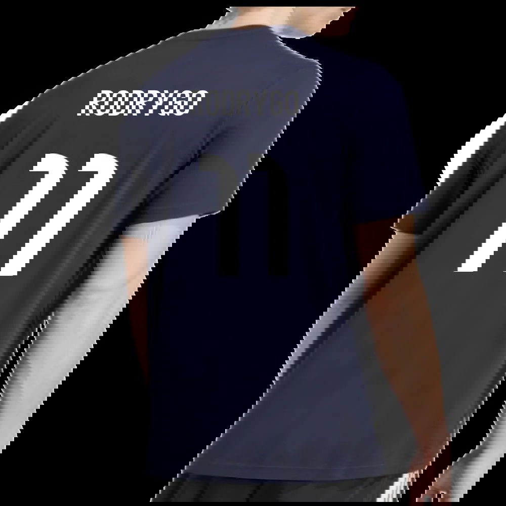 2025-2026 Real Madrid Seasonal Graphic Tee (Legend Ink) (Rodrygo 11)