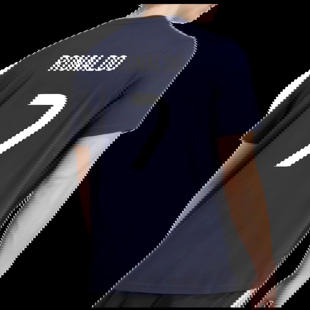 2025-2026 Real Madrid Seasonal Graphic Tee (Legend Ink) (Ronaldo 7)