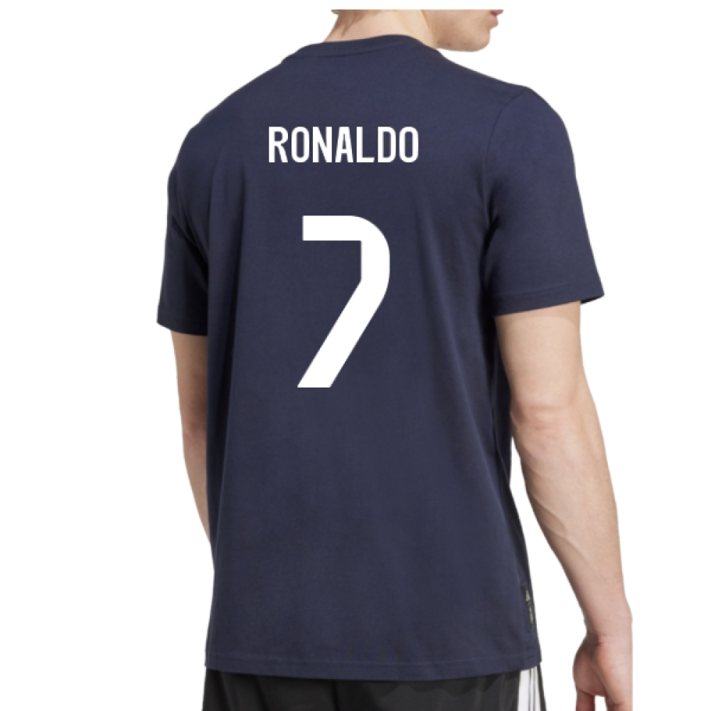 2025-2026 Real Madrid Seasonal Graphic Tee (Legend Ink) (Ronaldo 7)