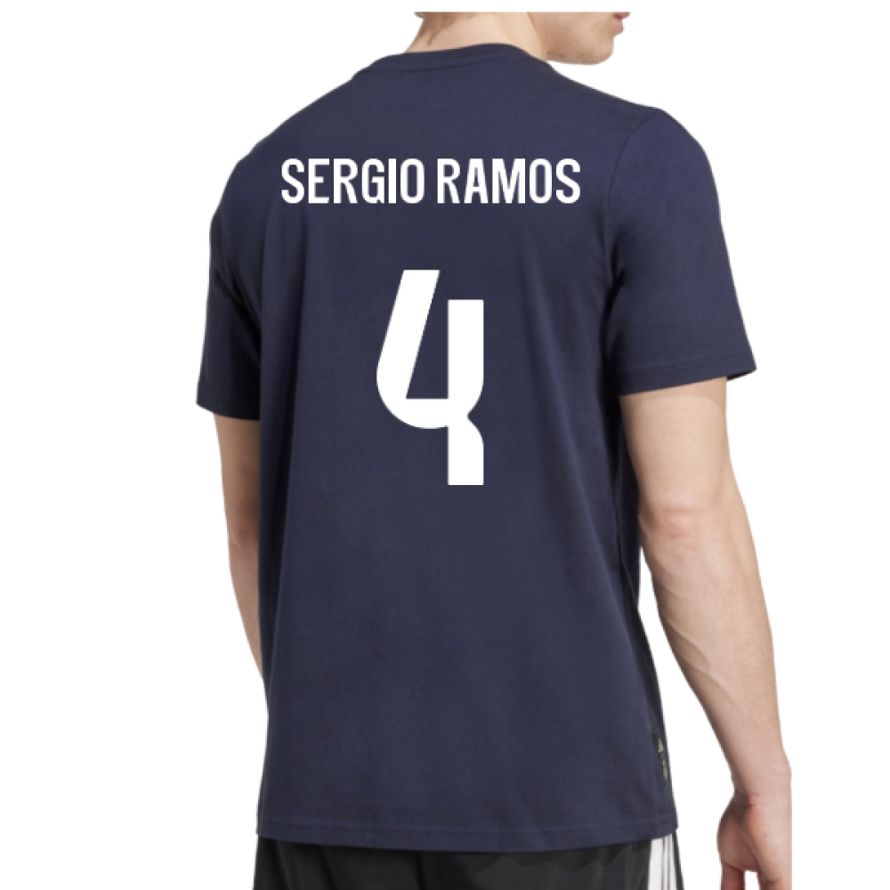 2025-2026 Real Madrid Seasonal Graphic Tee (Legend Ink) (Sergio Ramos 4)