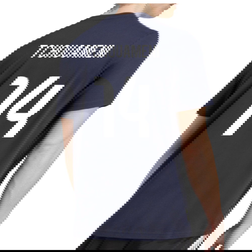 2025-2026 Real Madrid Seasonal Graphic Tee (Legend Ink) (Tchouameni 14)