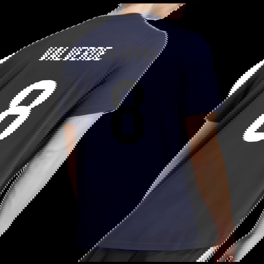 2025-2026 Real Madrid Seasonal Graphic Tee (Legend Ink) (Valverde 8)