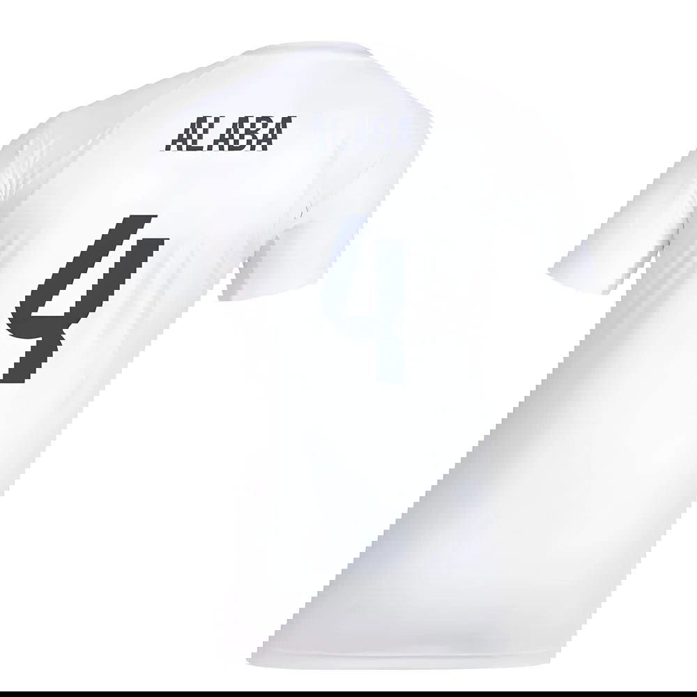 2025-2026 Real Madrid Seasonal Graphic Tee (White) (Alaba 4)