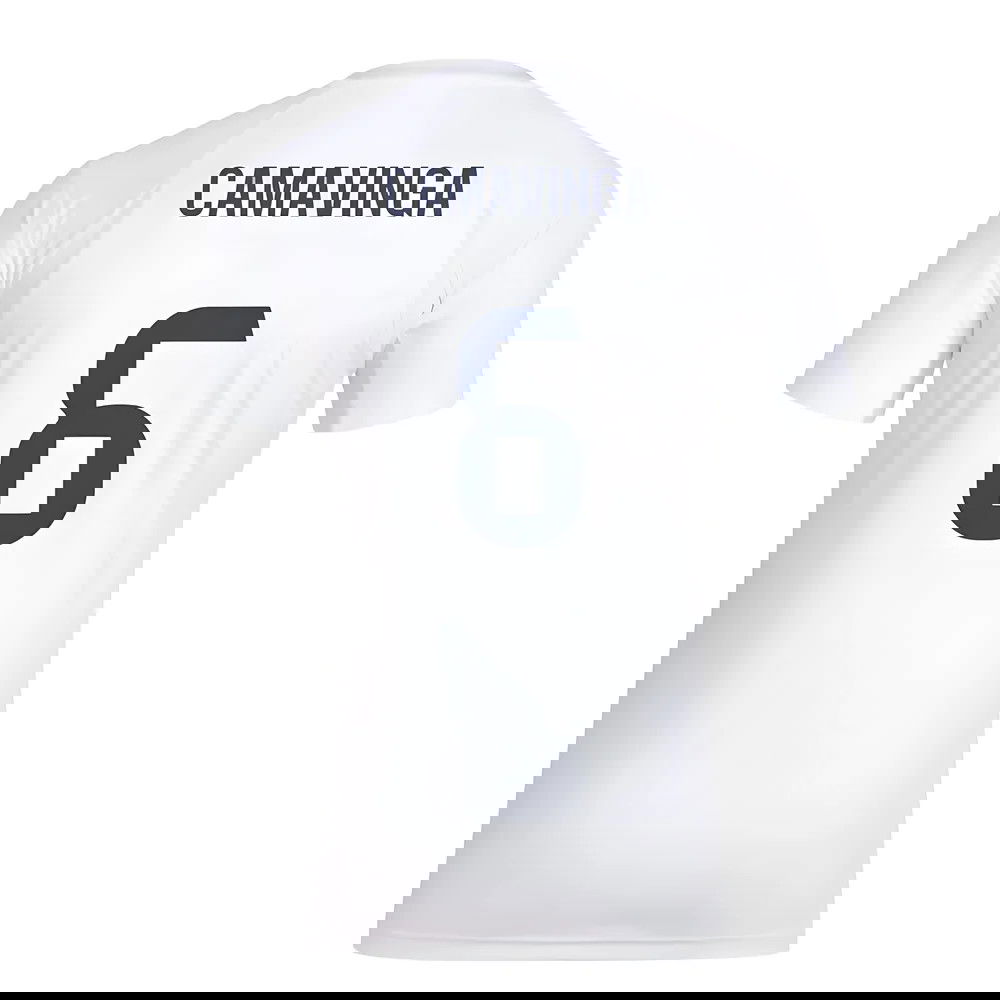 2025-2026 Real Madrid Seasonal Graphic Tee (White) (Camavinga 6)
