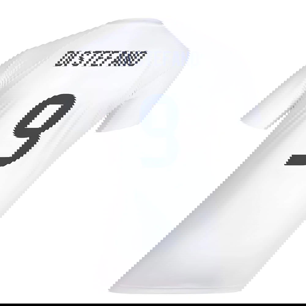 2025-2026 Real Madrid Seasonal Graphic Tee (White) (Di Stefano 9)