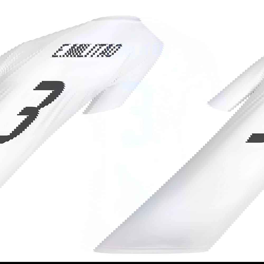 2025-2026 Real Madrid Seasonal Graphic Tee (White) (E.Militao 3)