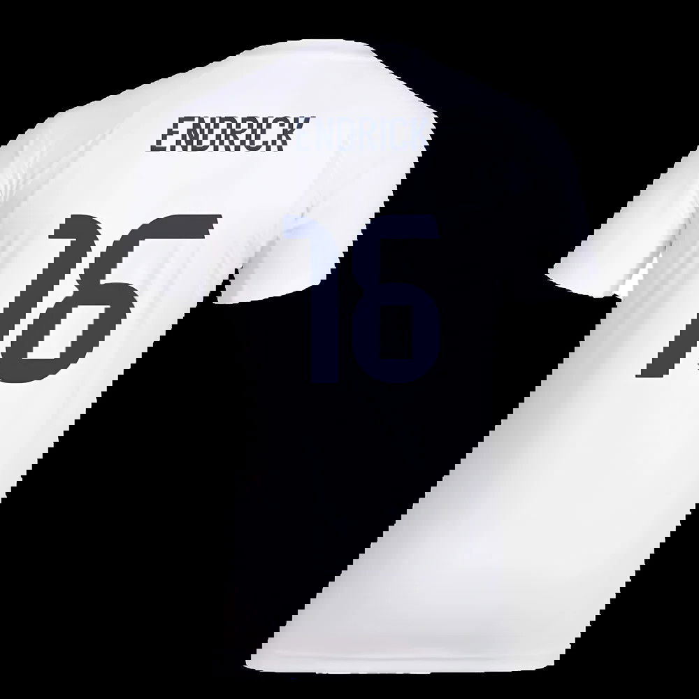 2025-2026 Real Madrid Seasonal Graphic Tee (White) (Endrick 16)