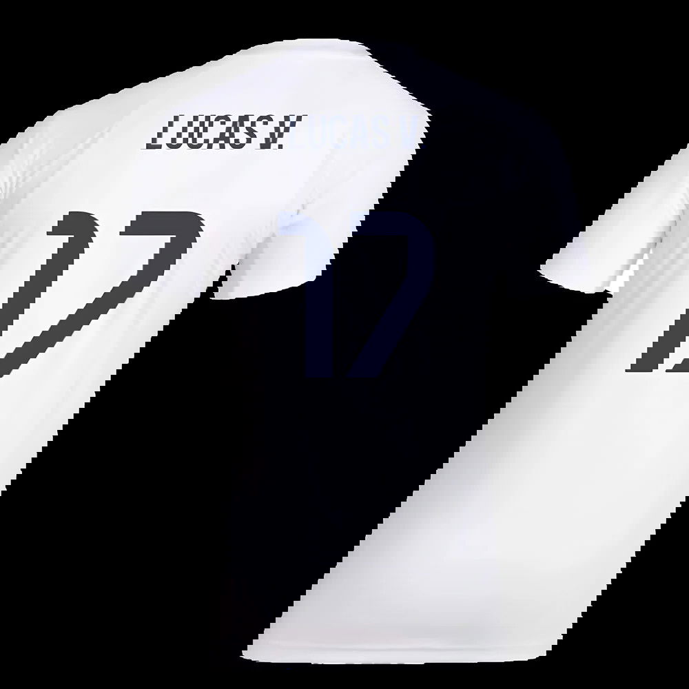 2025-2026 Real Madrid Seasonal Graphic Tee (White) (Lucas V. 17)