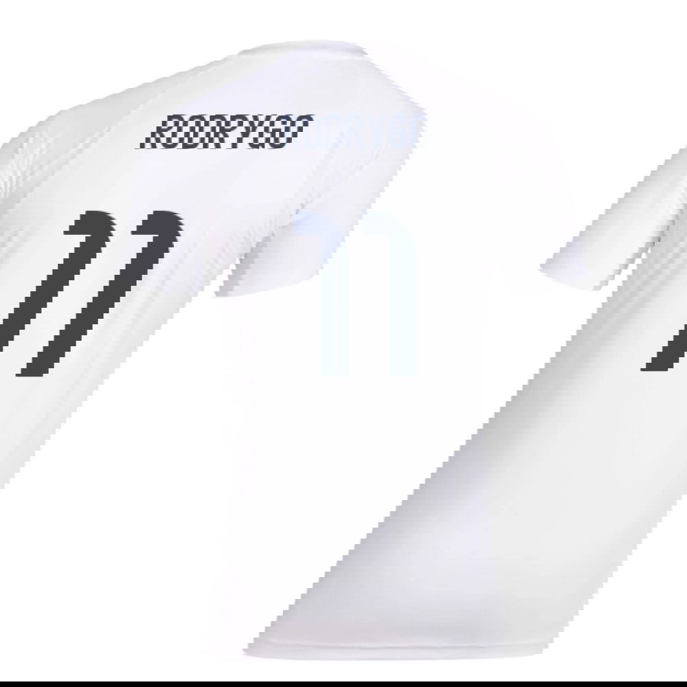 2025-2026 Real Madrid Seasonal Graphic Tee (White) (Rodrygo 11)