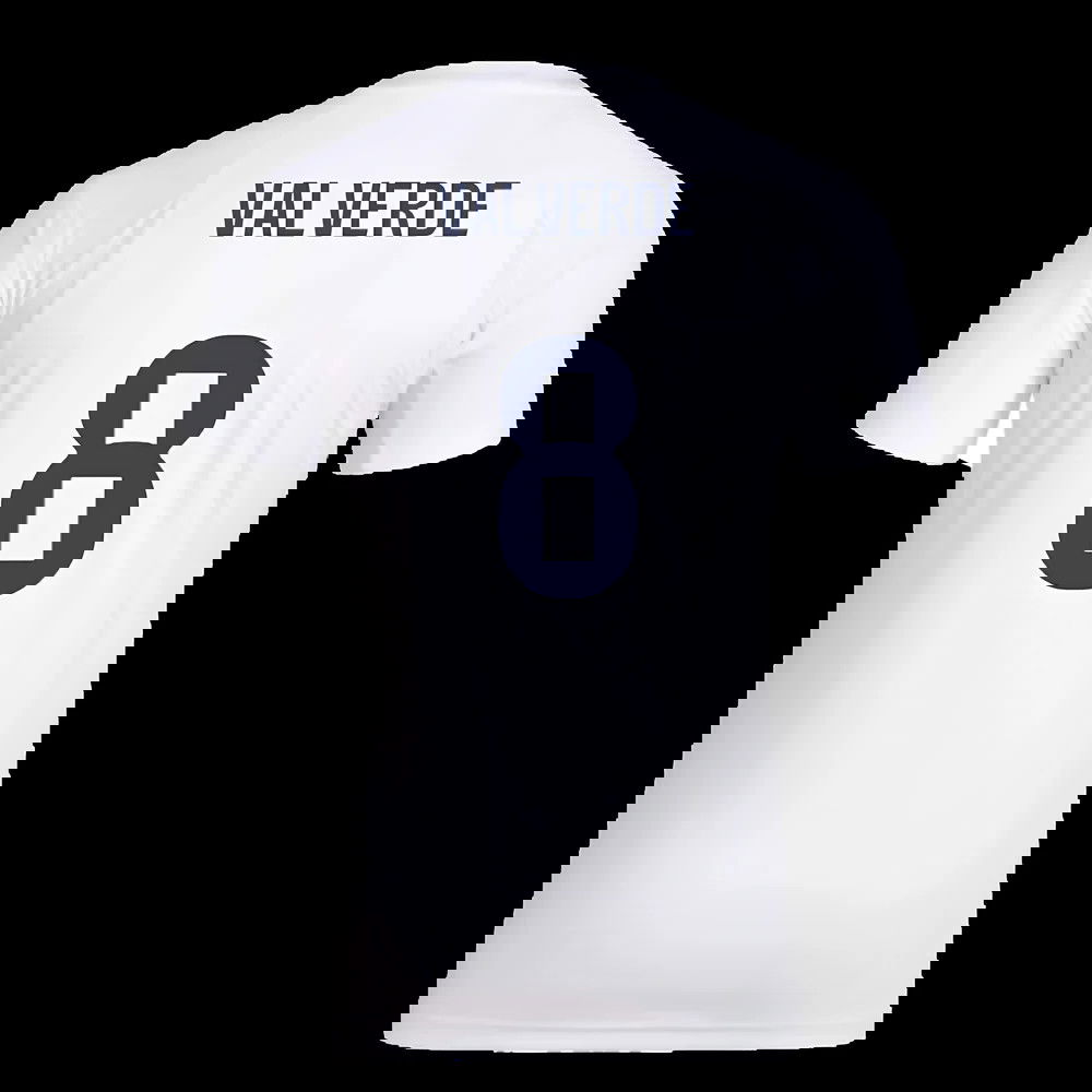 2025-2026 Real Madrid Seasonal Graphic Tee (White) (Valverde 8)
