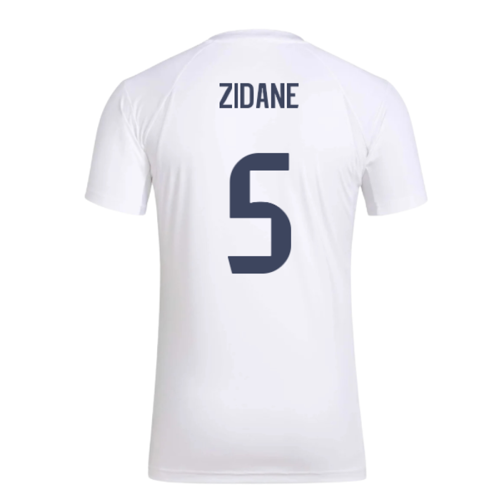 2025-2026 Real Madrid Seasonal Graphic Tee (White) (Zidane 5)