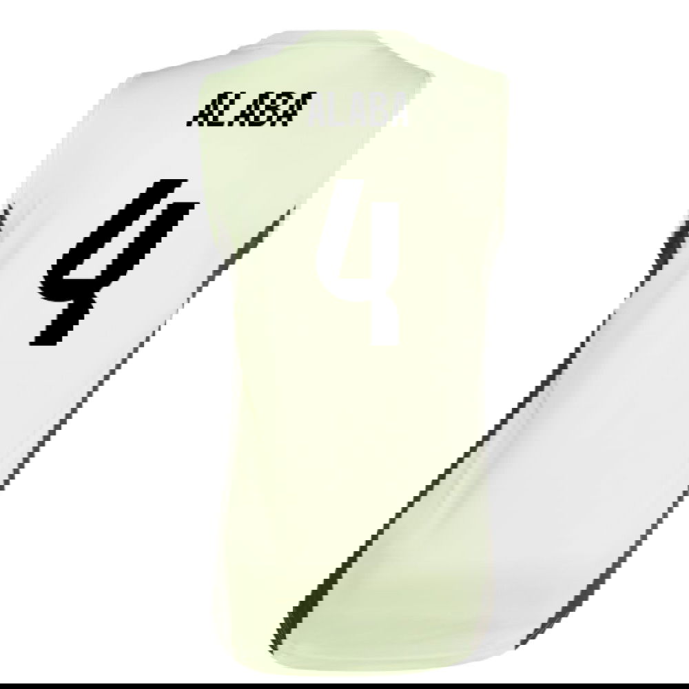 2025-2026 Real Madrid Sleeveless Training Jersey (Almost Lime) (Alaba 4)