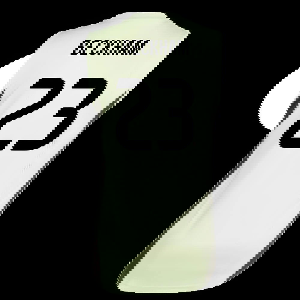 2025-2026 Real Madrid Sleeveless Training Jersey (Almost Lime) (Beckham 23)