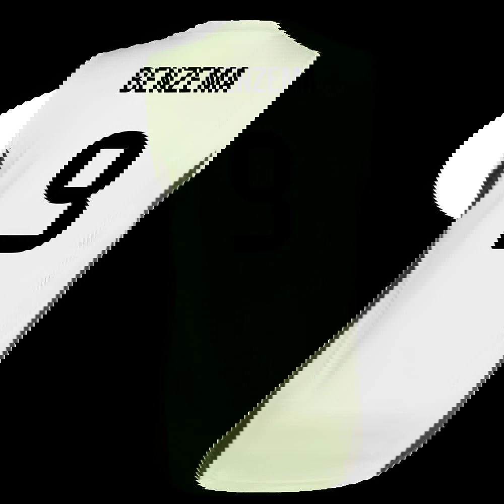 2025-2026 Real Madrid Sleeveless Training Jersey (Almost Lime) (Benzema 9)