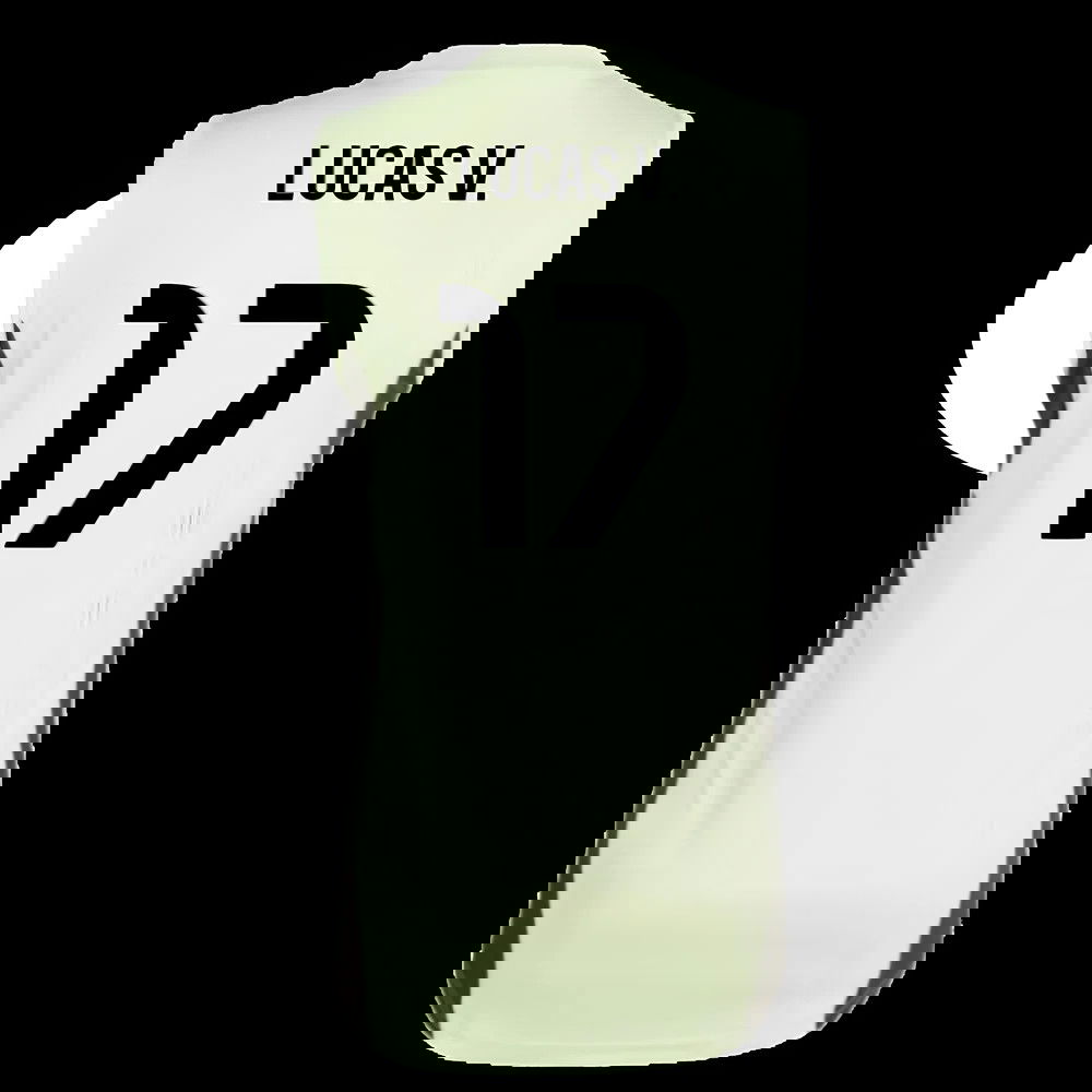 2025-2026 Real Madrid Sleeveless Training Jersey (Almost Lime) (Lucas V. 17)