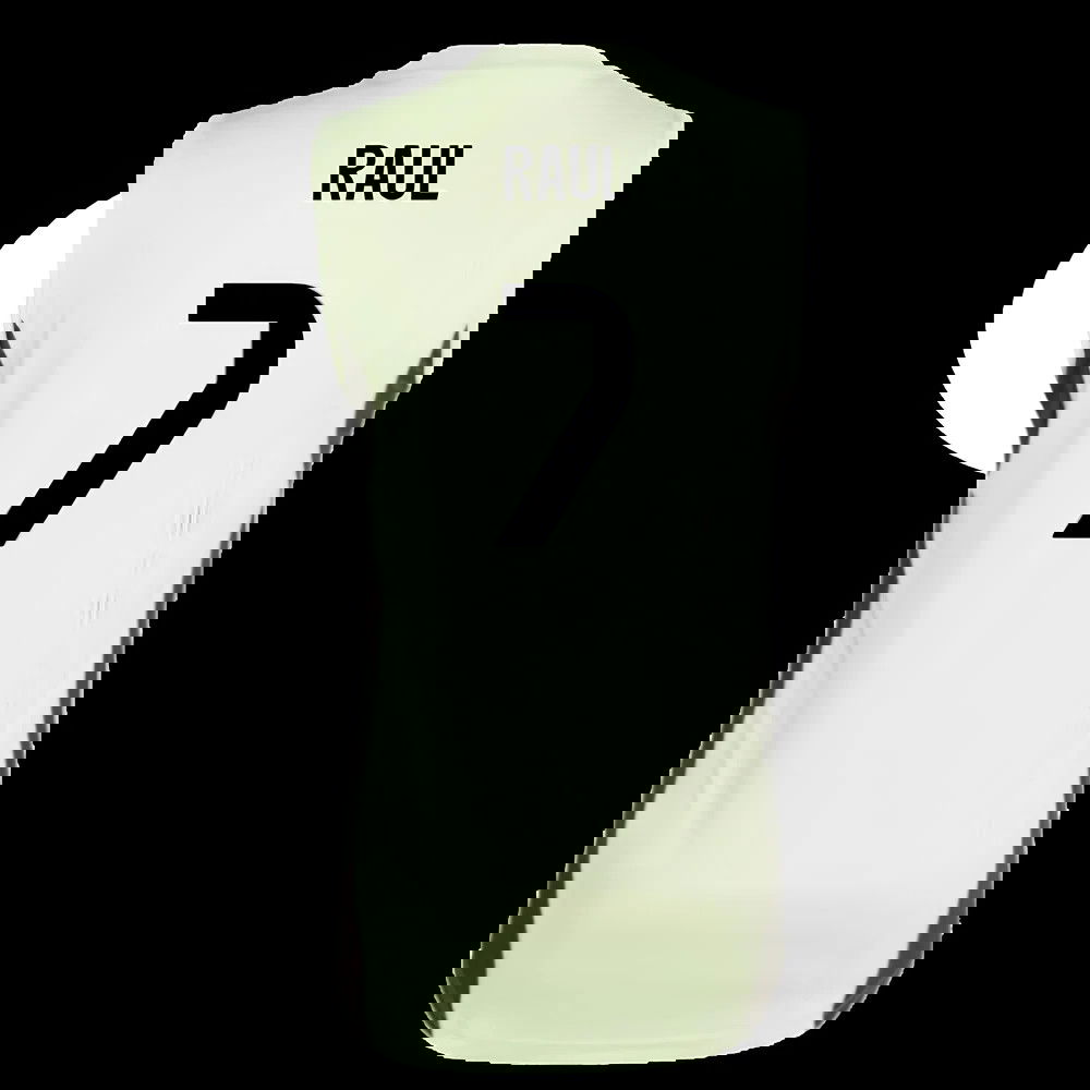 2025-2026 Real Madrid Sleeveless Training Jersey (Almost Lime) (Raul 7)