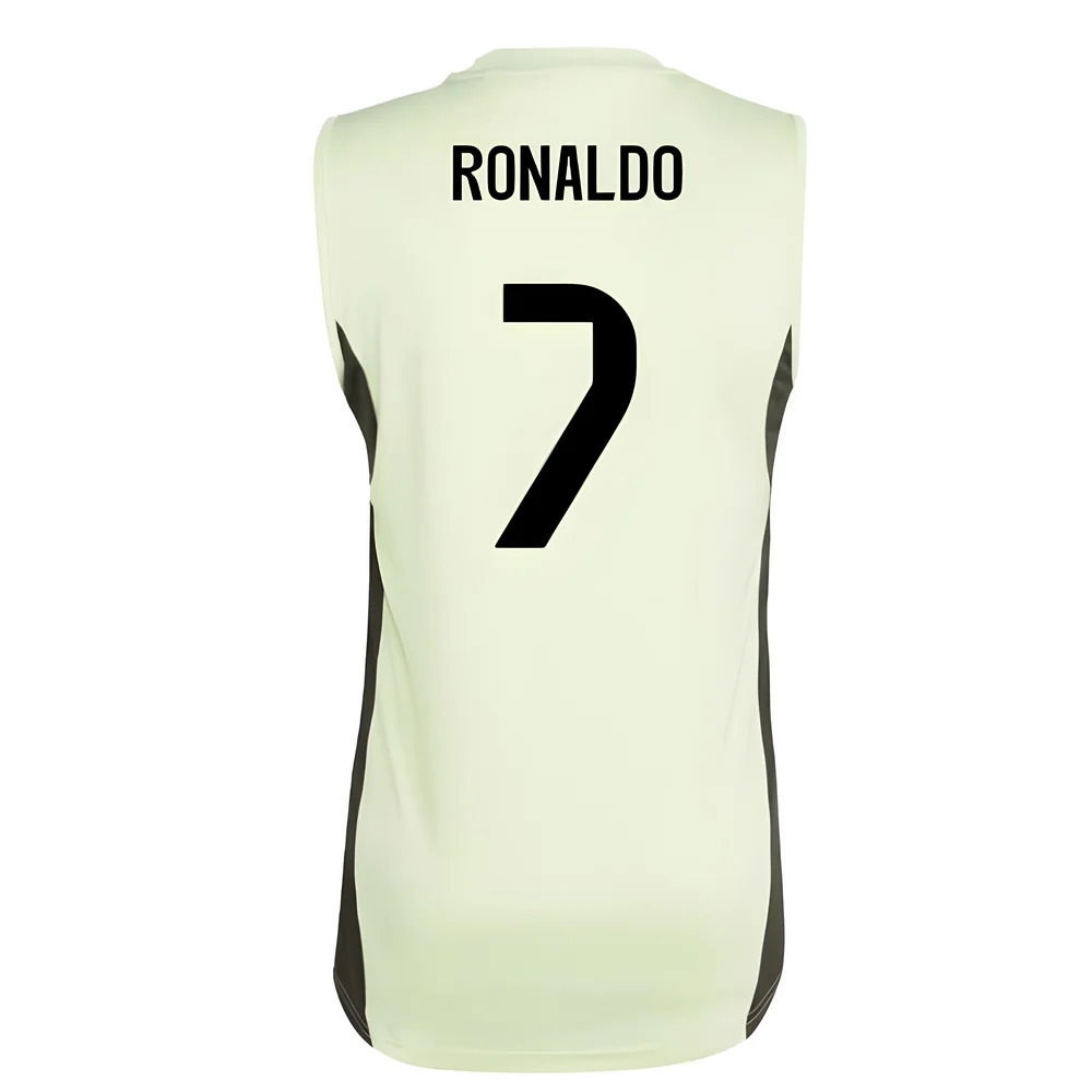 2025-2026 Real Madrid Sleeveless Training Jersey (Almost Lime) (Ronaldo 7)