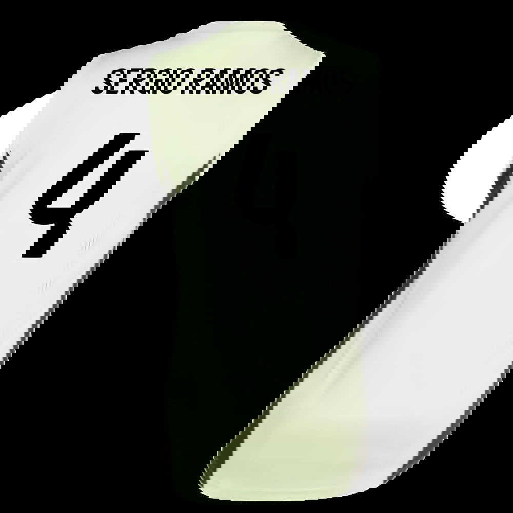 2025-2026 Real Madrid Sleeveless Training Jersey (Almost Lime) (Sergio Ramos 4)