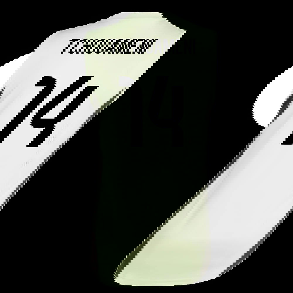 2025-2026 Real Madrid Sleeveless Training Jersey (Almost Lime) (Tchouameni 14)