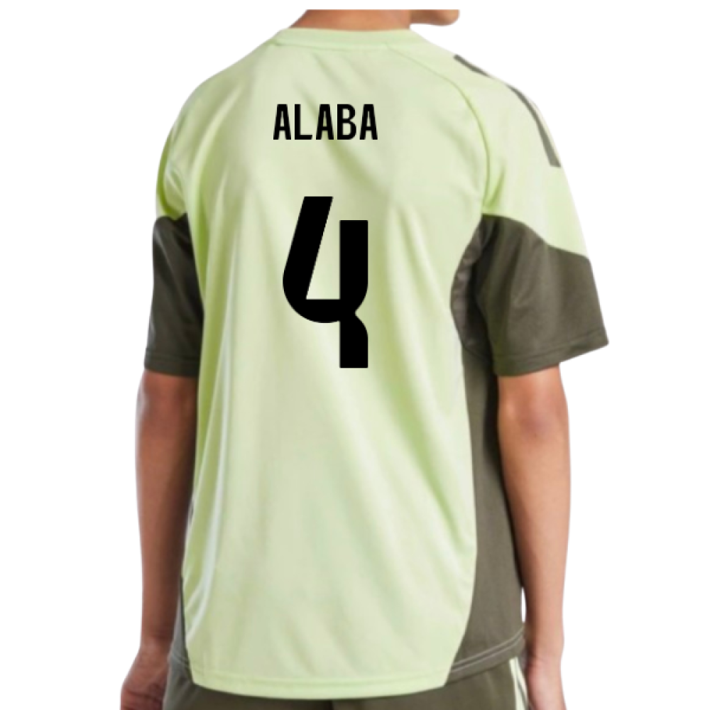 2025-2026 Real Madrid Training Jersey (Almost Lime) - Kids (Alaba 4)