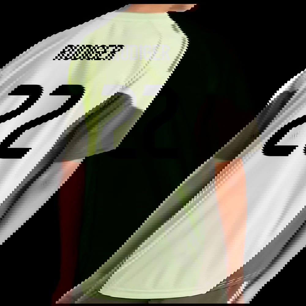 2025-2026 Real Madrid Training Jersey (Almost Lime) - Kids (Rudiger 22)