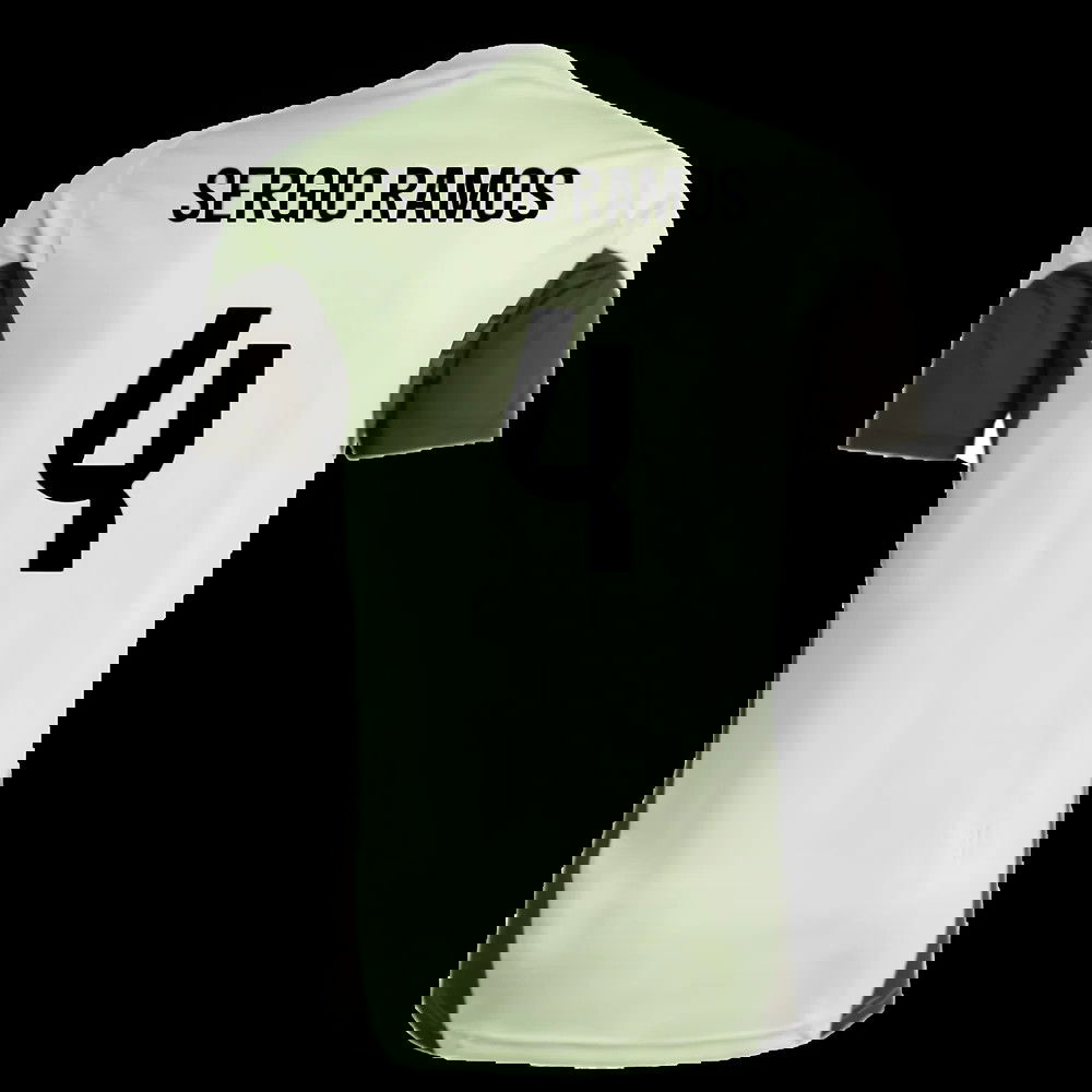 2025-2026 Real Madrid Training Jersey (Almost Lime) (Sergio Ramos 4)