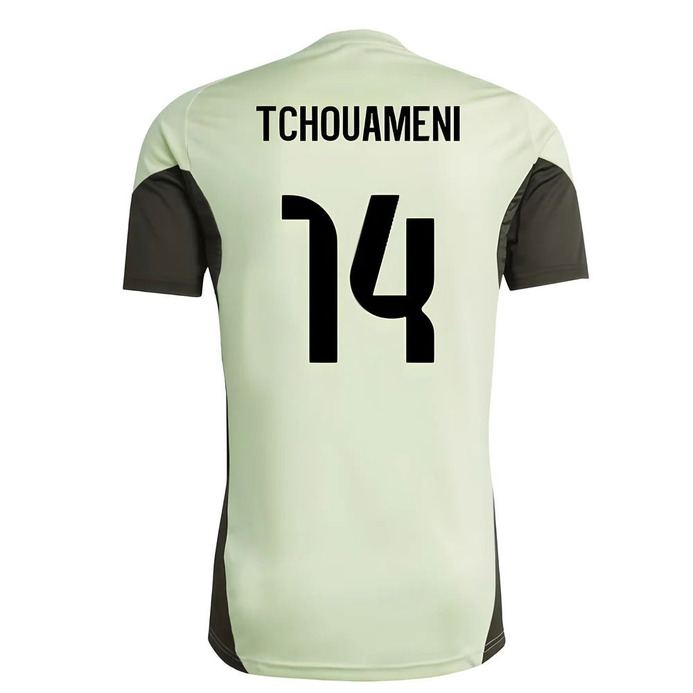 2025-2026 Real Madrid Training Jersey (Almost Lime) (Tchouameni 14)