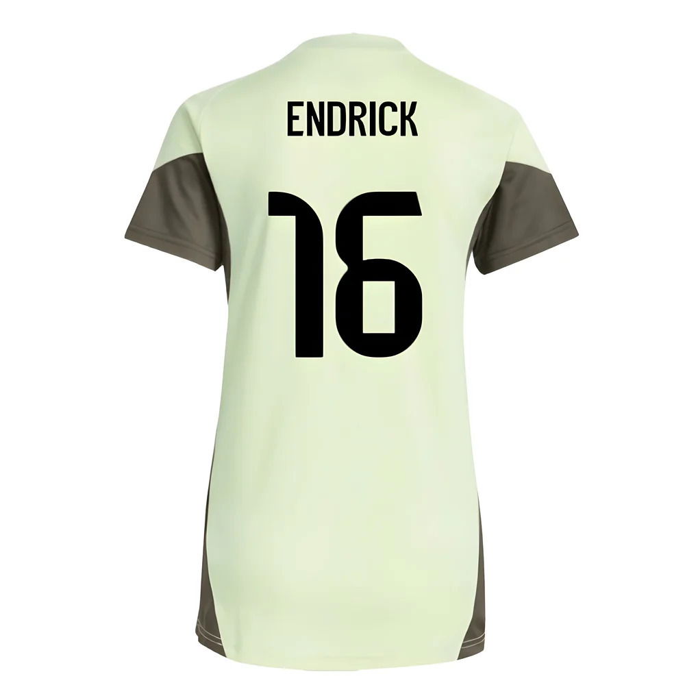 2025-2026 Real Madrid Training Jersey (Almost Lime) - Womens (Endrick 16)