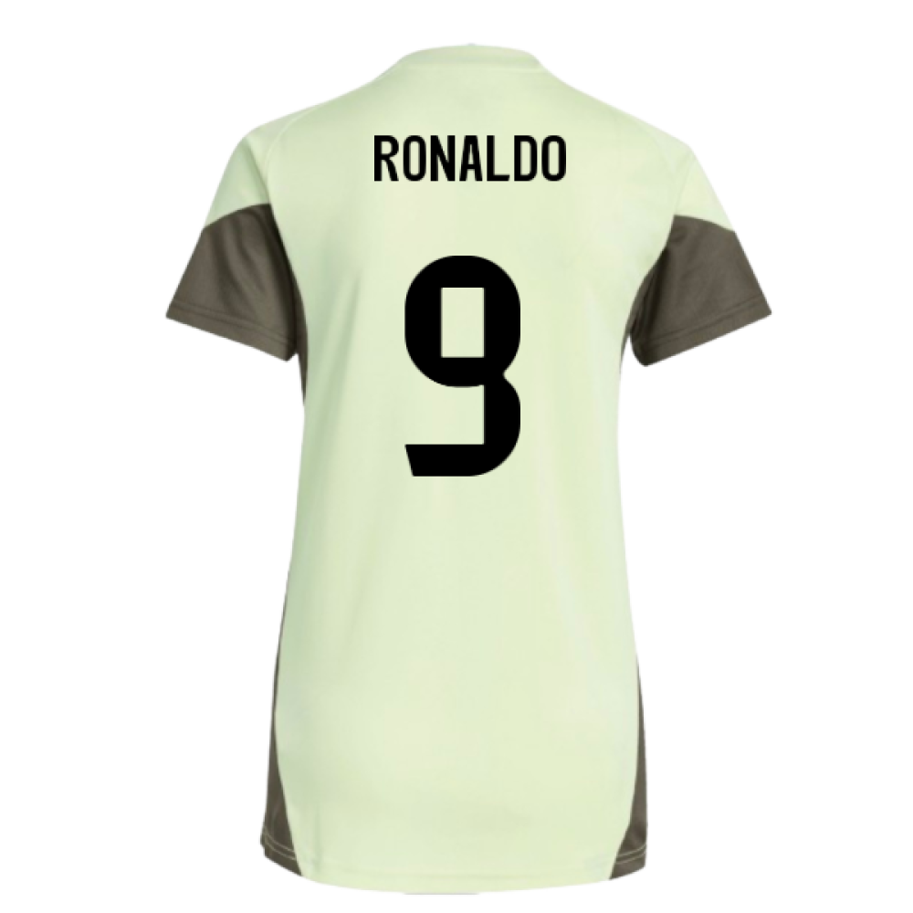 2025-2026 Real Madrid Training Jersey (Almost Lime) - Womens (Ronaldo 9)