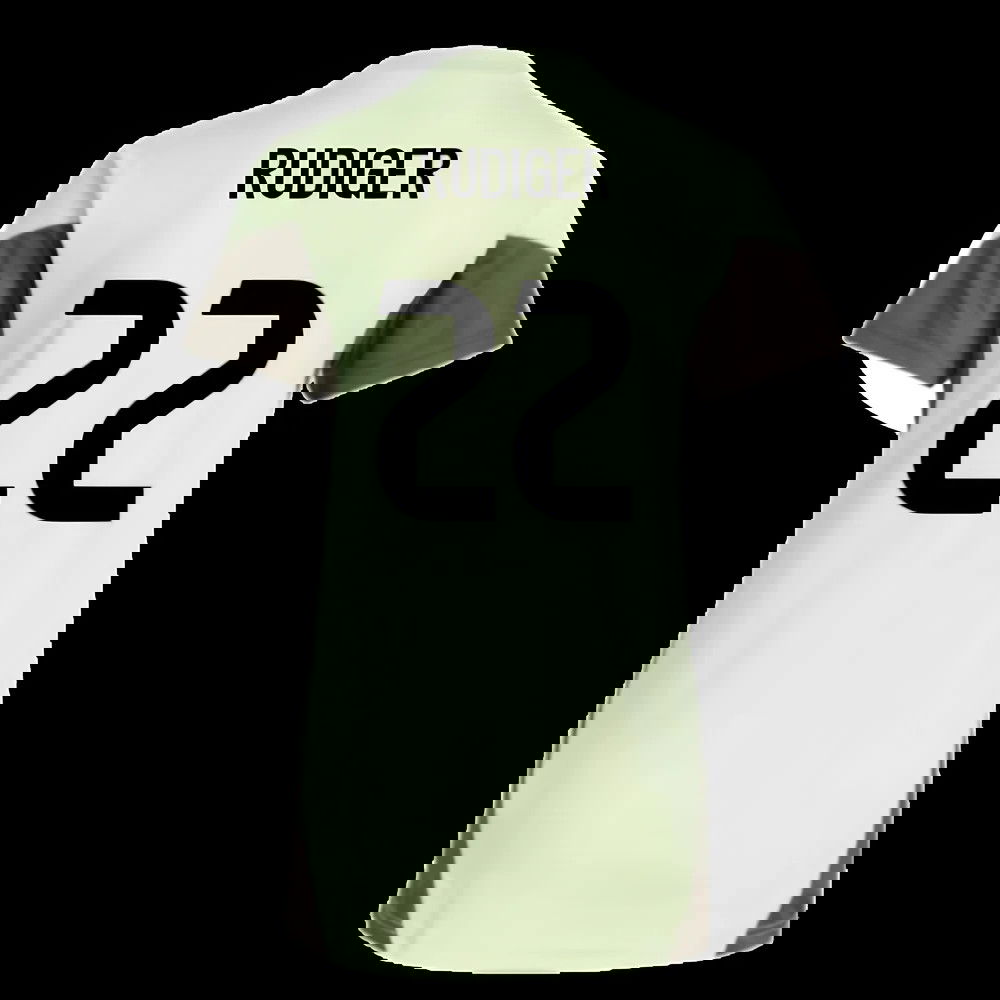 2025-2026 Real Madrid Training Jersey (Almost Lime) - Womens (Rudiger 22)